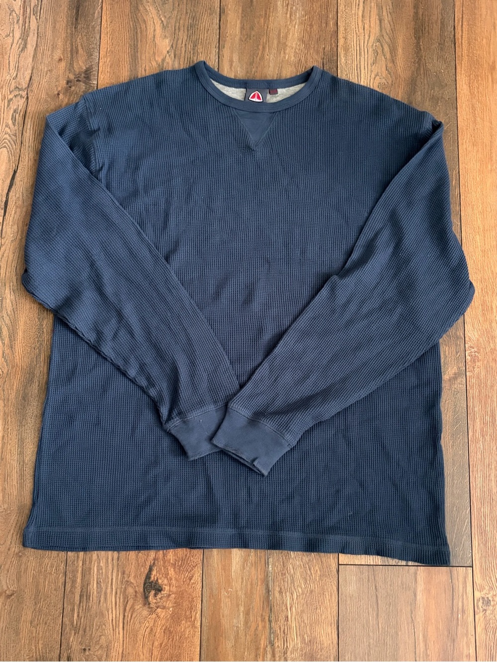 Firefly Men’s XL Navy Blue Waffle Knit Thermal Long Sleeve Shirt 100% Cotton